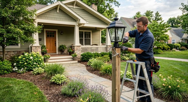 Pond Lighting Installation in Overland Park, KS